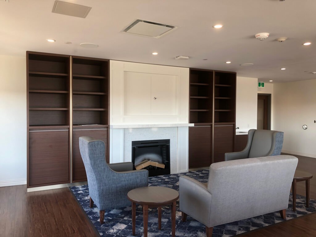 LTR Industries project Grey Stone Retirement Village fireplace