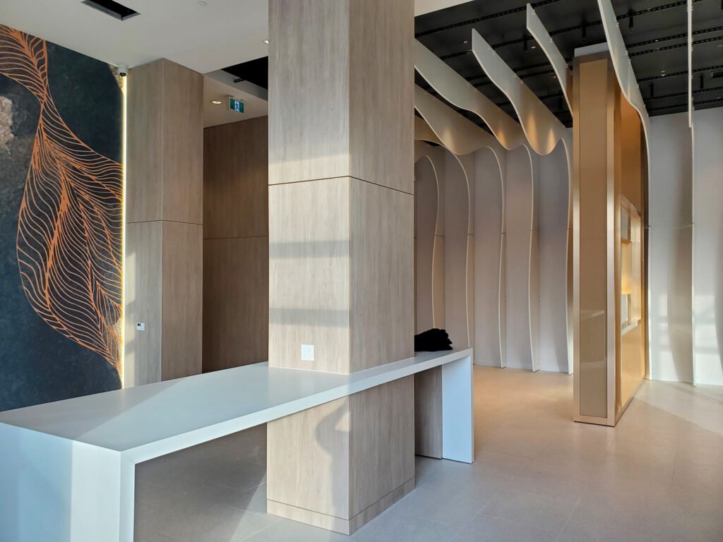 LTR Industries project Rhythm Westgate Apartments ceiling feature