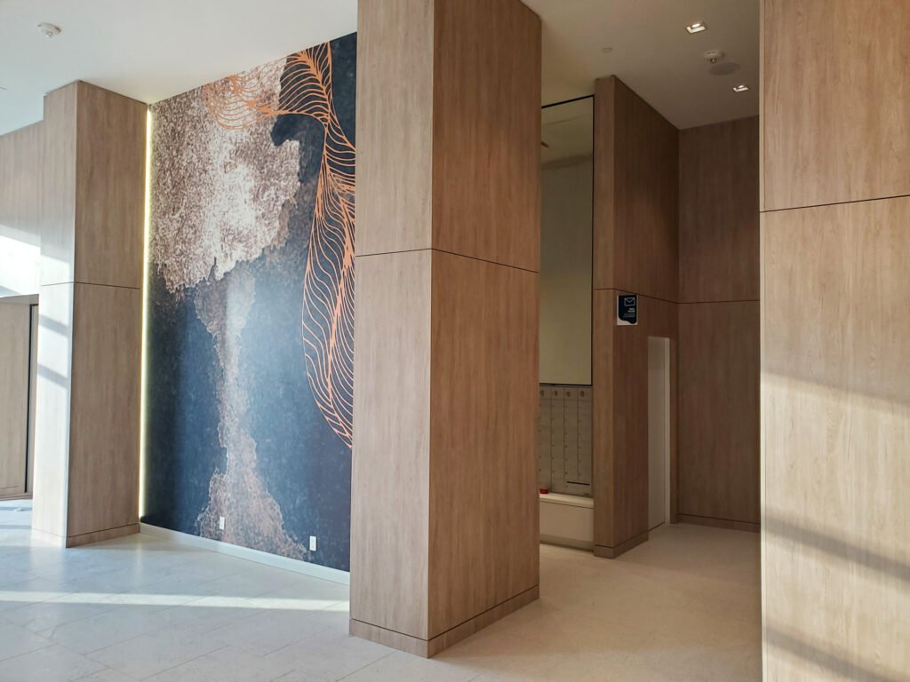 LTR Industries project Rhythm Westgate Apartments feature wall.